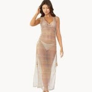 PQ Swim Lavish Joy Lace Cover Up Size M/L‎ Metalic Detail